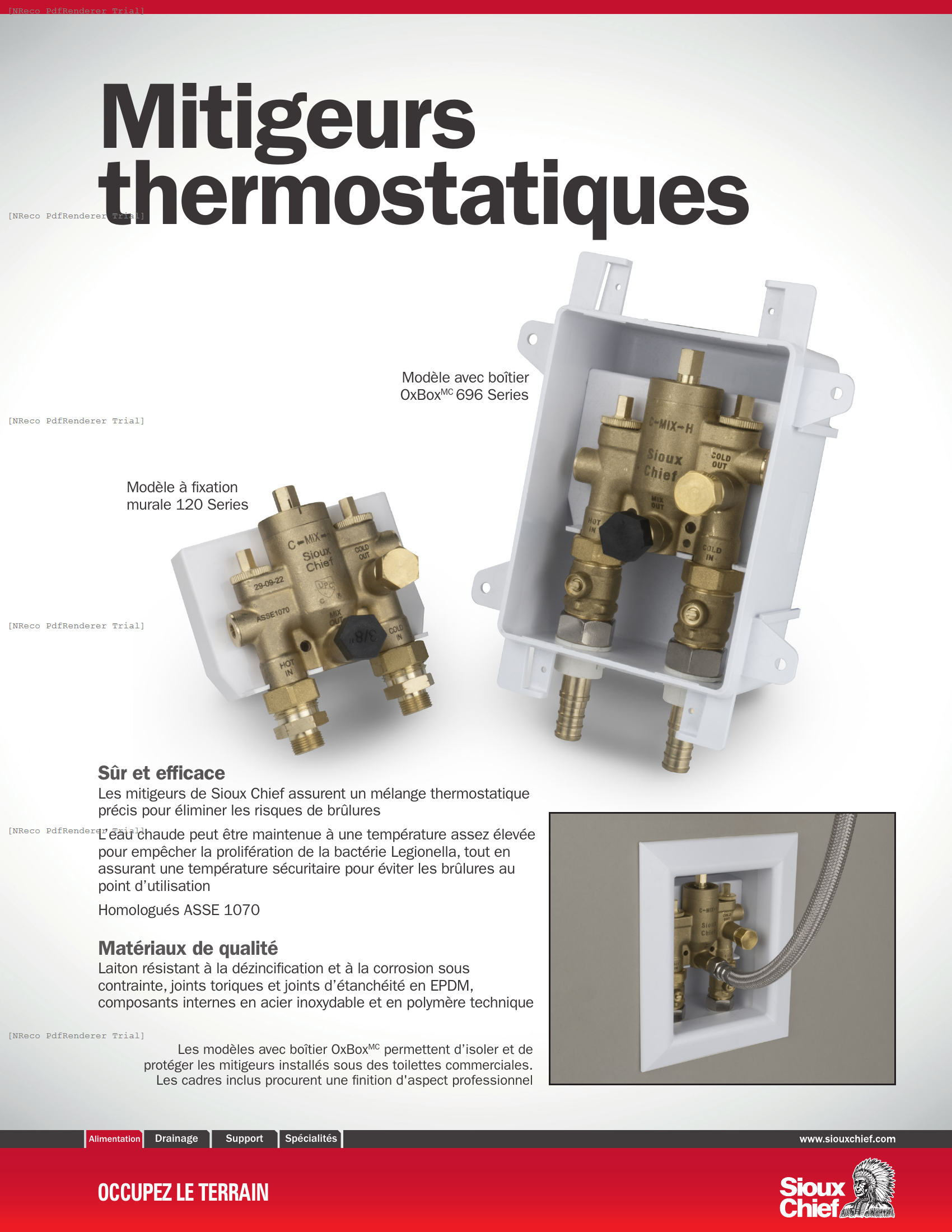 THERMOSTATIC MIXING VALVE - BROCHURE_FRENCH.PDF Brochure Document